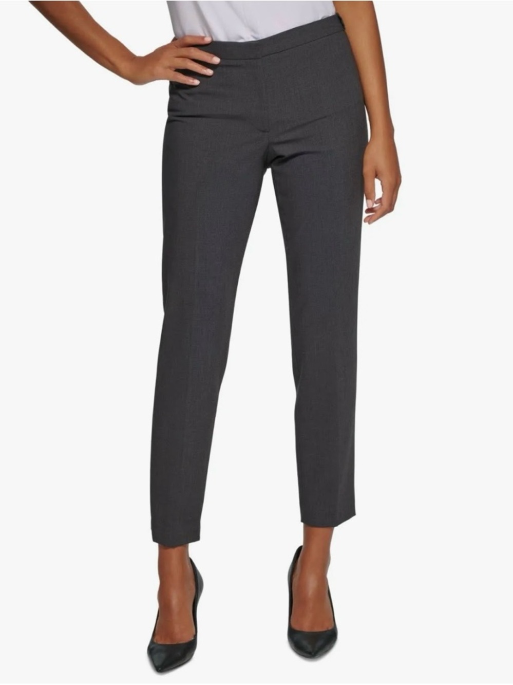 Calvin Klein Charcoal Gray Highline Pants in with Smooth Lining Size 8